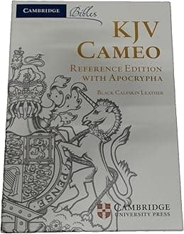 KJV Cameo Reference Bible with Apocrypha, Black Calfskin Leather, Red-Letter Text, KJ455:XRA