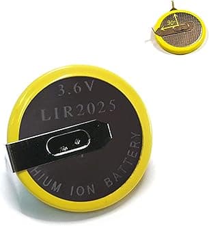 Replacement for LIR2025 Battery for BMW Mini/3 5 7 Series M3 M5 M6 Z3 Z4 Z8 E81 E46 E39 E63 E38 E83 E53 E36 E85 1996-2012 Keyless Entry Remote Smart Car Key Fob Shell (90 Degree Leg-A)
