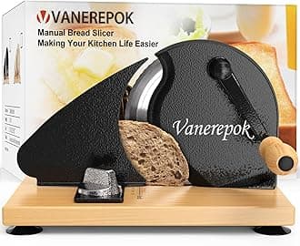 Manual Bread Slicer for Homemade SOURDOUT, Versatile Hand Crank, Bread Slicer, SOURDU Crank, Stainless Steel Slicer, Adjustable Width, For Home & Commercial Use