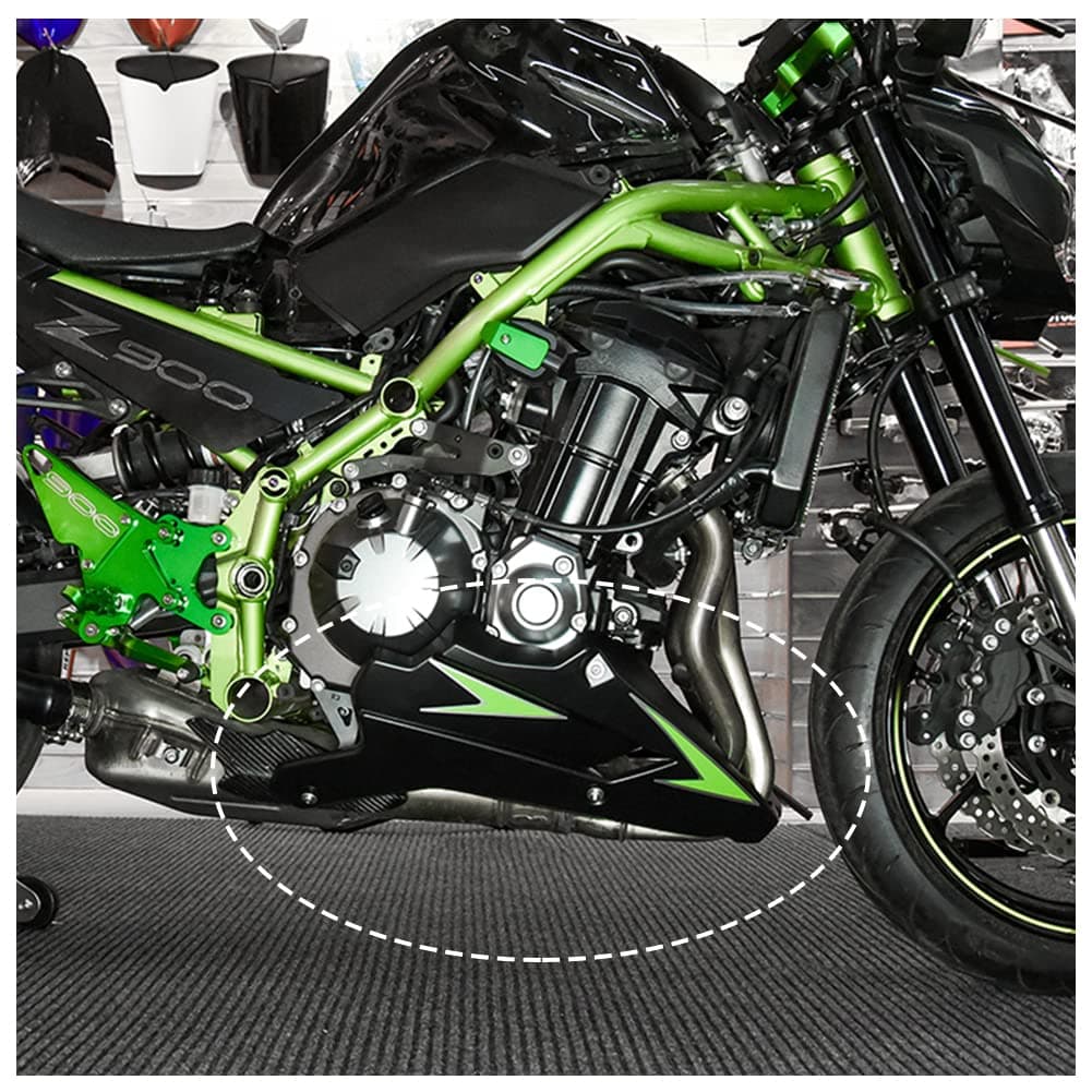 Motorcycle Bellypan Belly Pan Engine Spoiler Lower Panel Fairing Cowling Cover Body Frame Kit Protection for 2017 2018 2019 Ka-wasaki Z900 ZR900 Z ZR 900 17-19(Black)