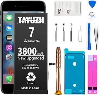 [3800mAh] Battery for iPhone 7 TAYUZH High Capacity New 0 Cycle Replacement Battery for iPhone 7 A1660, A1778, A1779 with Installation Manual and Professional Repair Tools Kits