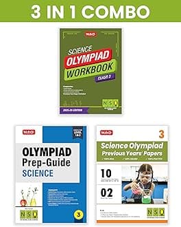 MTG Class-3 National Science Olympiad (NSO) Workbook, Prep-Guide & Previous Years Papers (PYQs) with Mock Test Paper (Set of 3 Books) - SOF Olympiad Books For 2025-26 Exam Paperback – 14 April 2025