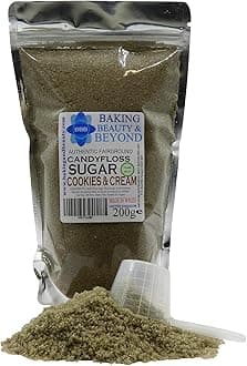 Baking Beauty and Beyond Premium Candy Floss Sugar 200g - Cookies and Cream Flavour