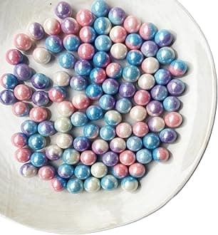 Edible Blue Mermaid Pink Pearl Sugar Sprinkles Candy Baking Edible Cake Decorations Cupcake Toppers Cookie Decorating Celebrations Wedding Shower Party Chirstmas Supplies 100g/ 3.5oz