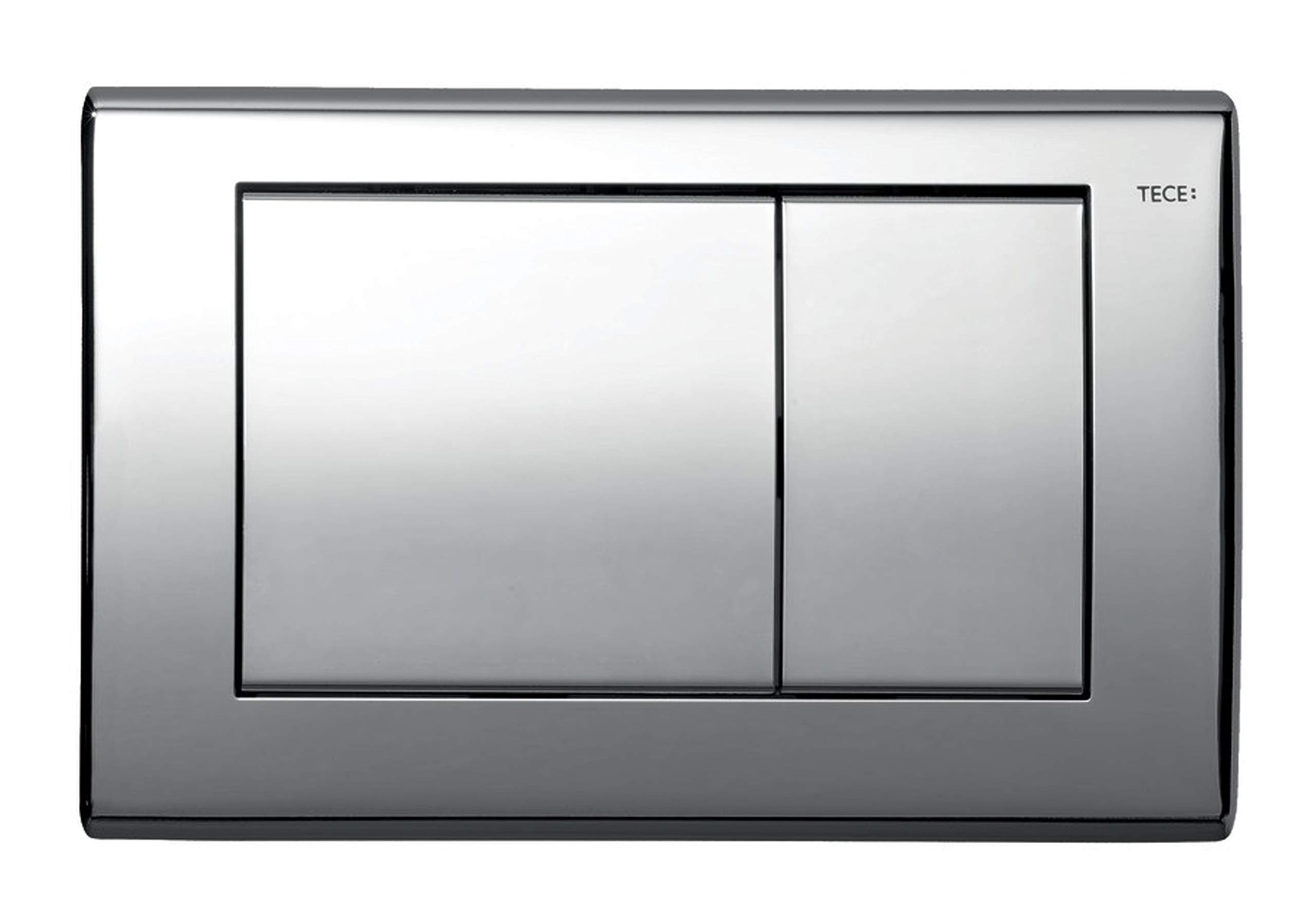 Teceplanus Cover Plate with Control 2 flushes No 9,240,321 9240321 Chrome-Plated