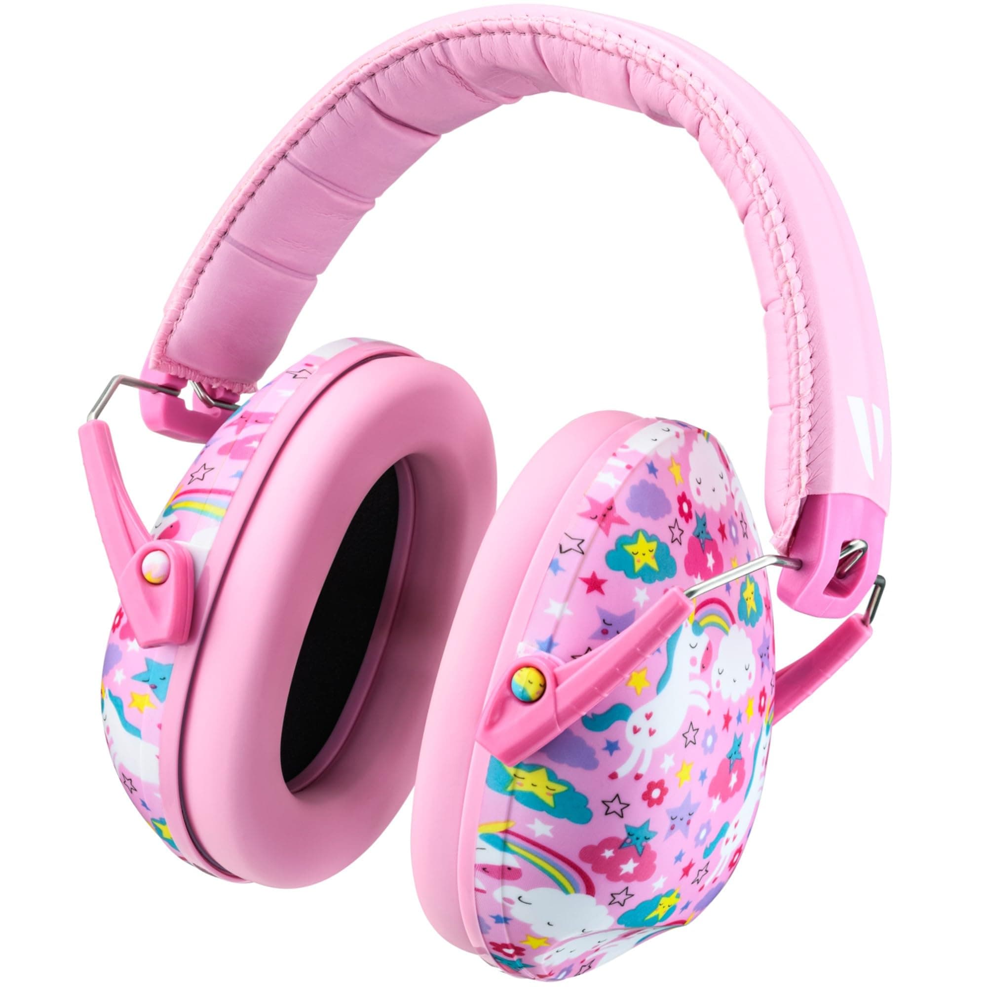 Vanderfields Premium Hearing Protection Ear Defenders - Broad Spectrum Sound Reduction 34 dB at 2K Hz Noise Cancelling - Headset Safety Noise Cancellation - Headphones Kids 3-12 - Unicorn Dream