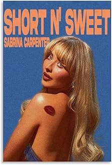 Singer Sabrina Carpenter Poster Short N Sweet Canvas Art Painting Decor Wall Posters Bedroom Gym Decorative Gift 12x18inch(30x45cm)