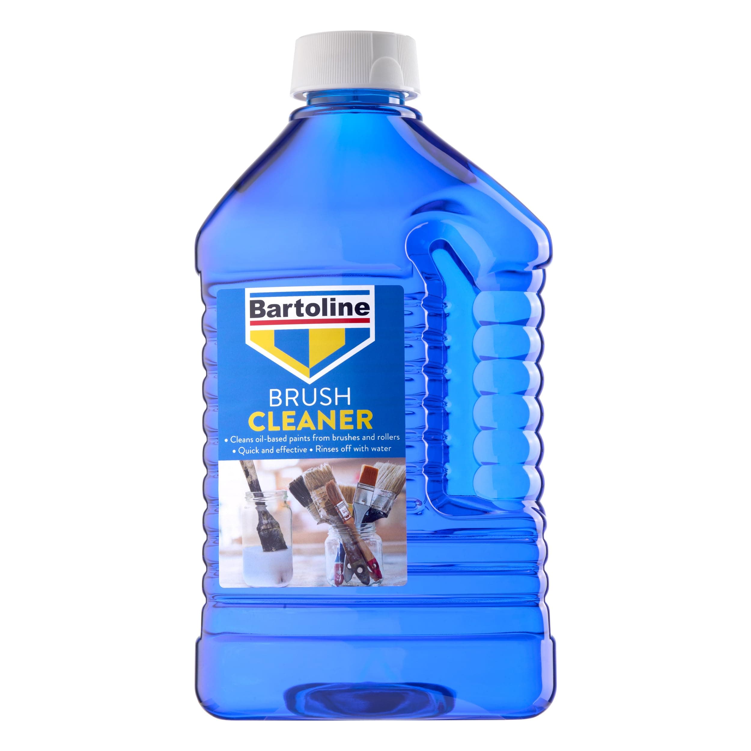 Bartoline Brush Cleaner 2 L, Effective Oil-Based Paint Remover for Brushes and Rollers, Water-Soluble Solvent with Conditioning Formula
