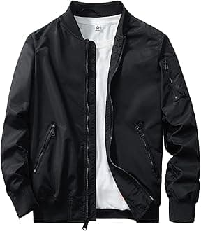 URBANFIND Men's Slim Fit Lightweight Sportswear Jacket Casual Bomber Jacket