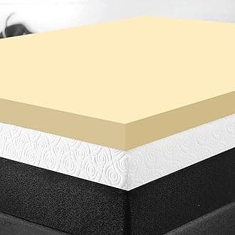 Orthopaedic Memory Foam Mattress Topper - Standard UK Sizes 1" 2" 3" 4", Various Thicknesses/Depths Available, Soft & Comfortable, Memory Foam Durable (2" Super King, 200 x 182 x 5cm)