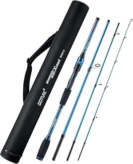 Travel Fishing Rods, 4 Piece Fishing Pole with Case/Bag, Casting/Spinning Rod,Ultralight Fishing Baitcasting Rod 7ft for Saltwater Trout, Bass, Walleye, Pike
