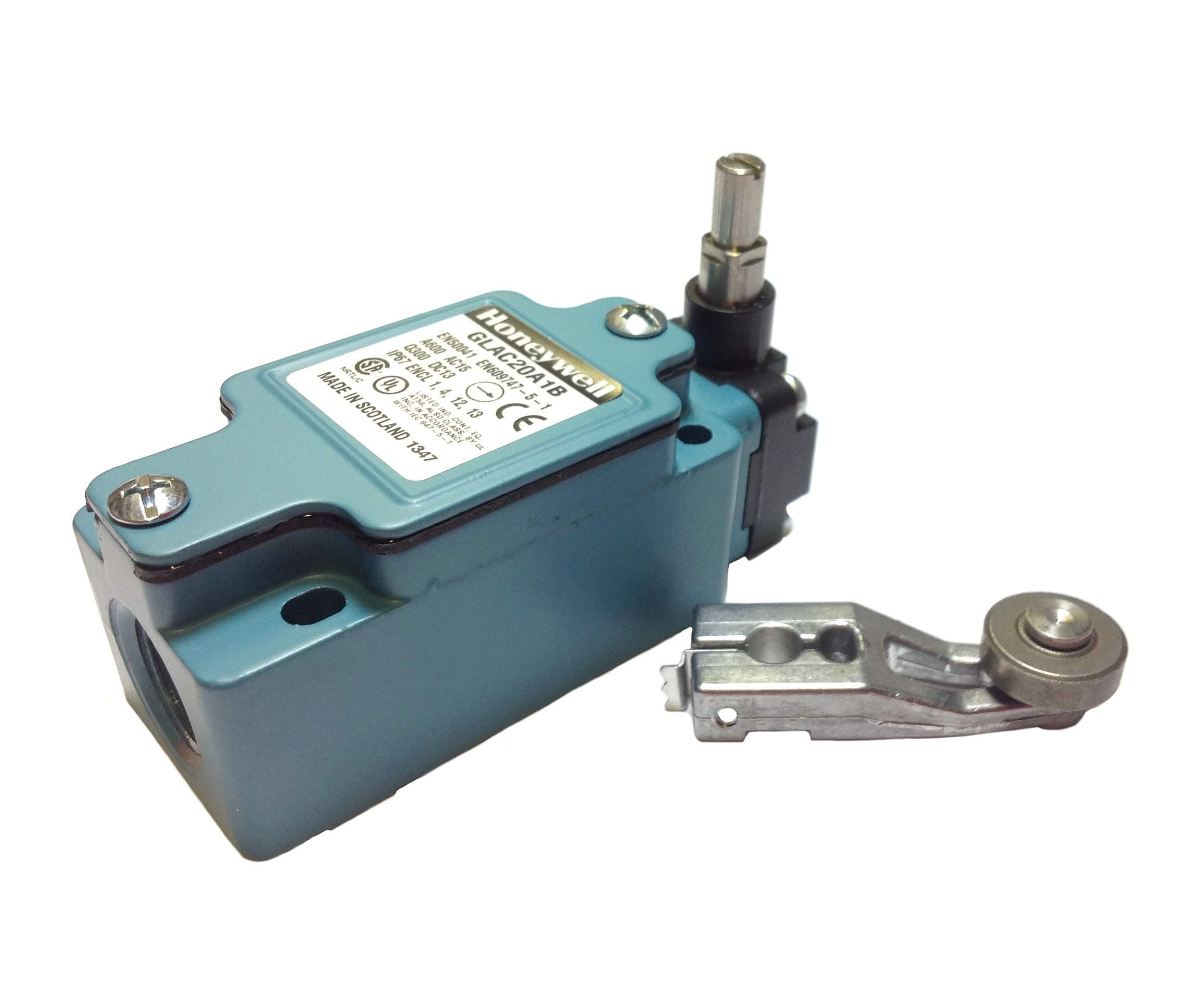 GLAC20A1B | HONEYWELL MICRO SWITCH, SIDE ROTARY WITH ROLLER - STANDARD, 2NC 2NO DPDT SNAP ACTION, 20 M