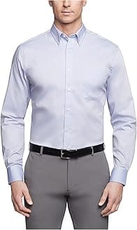 Men's Dress Shirt Regular Fit Pinpoint Solid