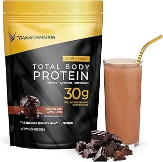 Transformation Protein Super Blend | Egg White, Collagen Peptides, and Plant Protein | 15 Billion CFU Probiotics | Digestive Enzymes | Low Carb Shake | Chocolate