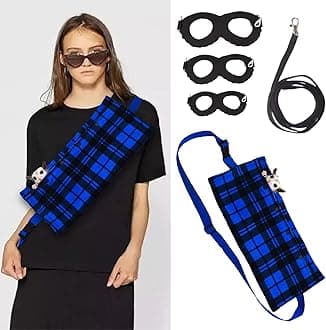 MANON ROSA Sugar Glider Pouch - Small Animal Carrier Bag with Harness Set for Bonding Sling for Reptile Pets Bearded Dragons Lizards Backpack Accessories for Outdoor Travel Walking Resting Blue