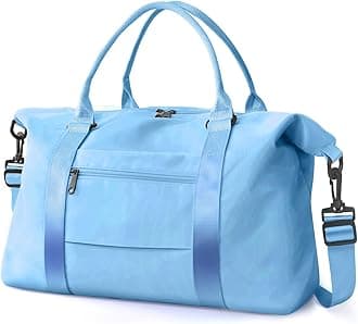 Travel Duffel Bag, Waterproof Weekender Bag, Women's Carry On Tote Bag, Duffel Bag, Sports Gym Bag for Men, Birthing Hospital Bag, Overnight Bag Luggage Bag with Trolley Sleeves.., 07 royal blue