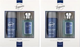 Savore Male Twin Gift Set - Includes 2 x 150ml Body Spray Deodorant Cans, 2 x 50ml Men’s Eau De Parfum Aftershave Spray - For Instant Freshness on The Go - Long Lasting Smells