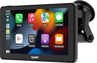 Portable Car Stereo with Wireless CarPlay and Android Auto, Spedal CL786 CarPlay Screen for Car, Portrait & Landscape 7" IPS Touchscreen, Mirror Link/Bluetooth/Navigation/Voice Control