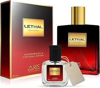 Lethal by ARIS Eau de Parfum for Men – Long-Lasting Woody and Musk Fragrance – 100ml Cologne Spray for Daily Wear – Masculine Perfume Comes with Extra 15ml Sample (Random Scent Included)