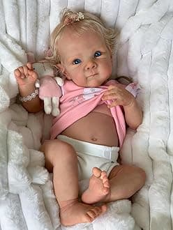 Zero Pam Reborn Baby Dolls Silicone Full Body, Realistic Baby Doll, 18 Inch Anatomically Correct, Real Baby Doll That Look Real Life Reborn Dolls with Accessories