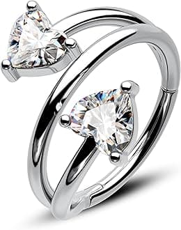 Star Helix Earrings 316L Surgical Steel Cartilage Earrings 16Gauge Helix Hoop Jewelry Double Helix Piercing Jewelry for Women