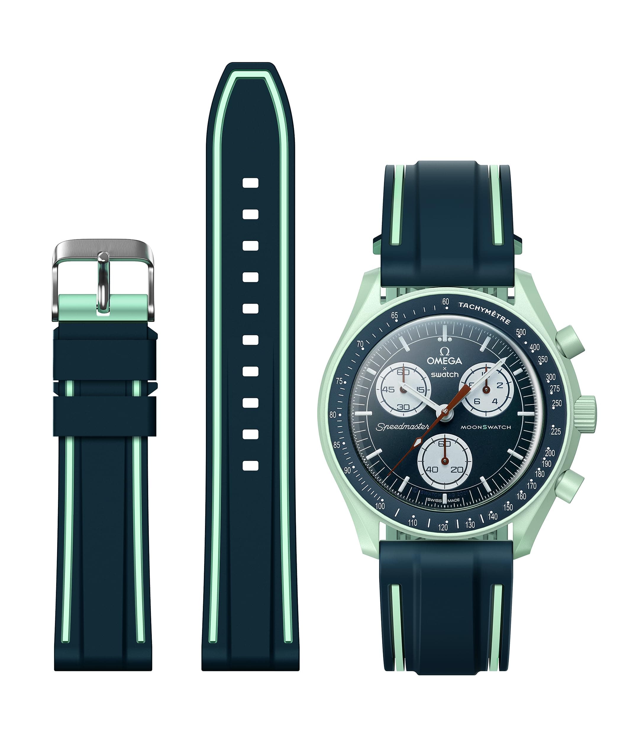 Bands for Moonswatch Watch,Soft Silicone Strap Compatible with Omega x Swatch MoonSwatch Speedmaster 20mm Watch,Quick Release Waterproof Replacement Strap for Swatch Omega Men Women