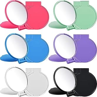 Jetec 120 Pieces Compact Mirrors Bulk Gifts Mini Vintage Pocket Mirrors for Purse Small Portable Folding Round Makeup Stuffs for Travel Daily Use Party Favors Women (Classic Colors)