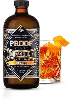 Old Fashioned Cocktail Mix - Made with Real Ingredients & Cane Sugar - Orange Flavor - Fast, Easy, Delicious, Handcrafted Cocktail Syrup -16oz - 1 Bottle