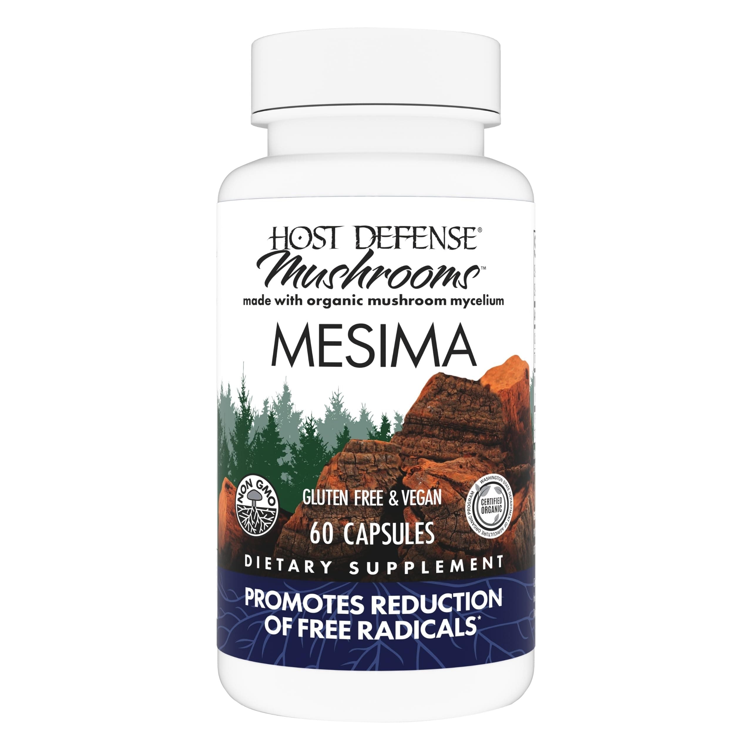 Mesima Capsules - Herbal Antioxidant Activity & Immune System Support Supplement - Mushroom Supplement to Support Balanced Immune Response - 60 Capsules (30 Servings)*