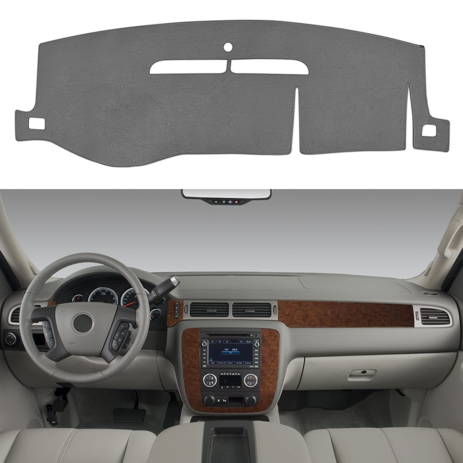 SPEEDWOW Dash Cover Fit for Chevy/GMC 2007-2014(Gary)