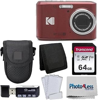 Kodak PIXPRO FZ45 Digital Camera + Accessories (Red)