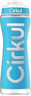 Cirkul 22oz. Blue Plastic Grip Squeeze Water Bottle & Sport Lid, BPA-Free, Non-Slip Design for Gym, Biking & Sports