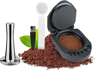 Reusable Capsule Adapter For Dolce Gusto, Coffee Capsule Filter Cup Converter Adapter with 41mm Tamper Compatiable for Piccolo XS/EDG 305/EDG 606.S/Genio S