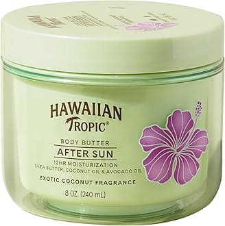Hawaiian Tropic After Sun Lotion Moisturizer and Hydrating Body Butter with Coconut Oil, 8 Ounce