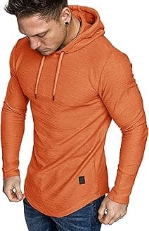 Lexiart Mens Fashion Athletic Hoodies Sport Sweatshirt Solid Color Fleece Pullover
