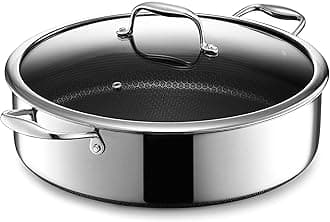Hybrid Nonstick Sauté Pan and Lid, Chicken Fryer, 6.6 Litre, Oven-Safe, Compatible with All Cooktops