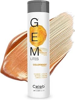 Celeb Luxury Gem Lites Semi Permanent Colourwash Shampoo Red Tourmaline, 240 ml