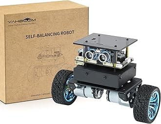 Yahboom STM32 2wd Self-Balancing Robot,Two-Wheeled Intelligent Robot Chassis Kit,PID Obstacle Avoidance Encoder Motor (Standard Kit)