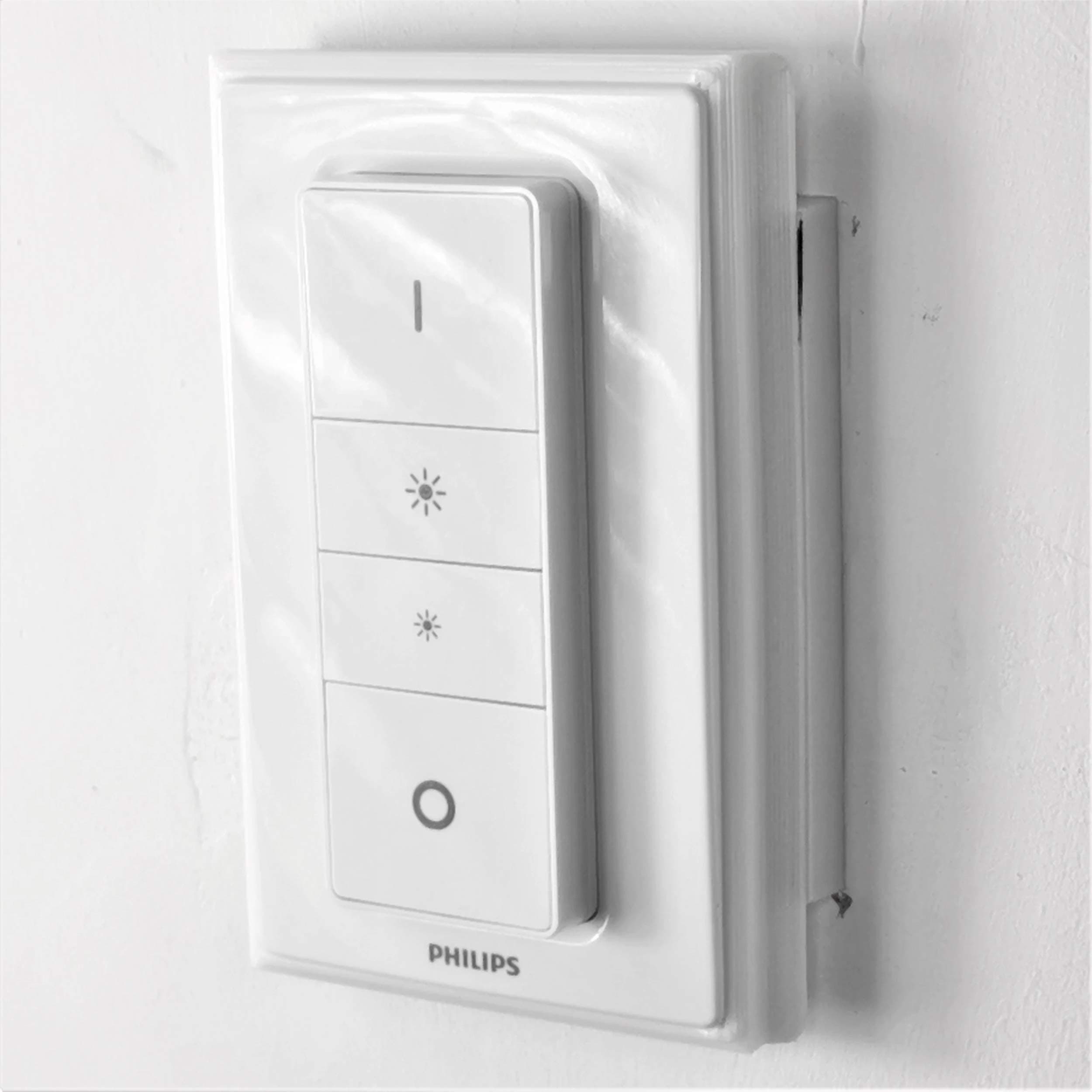 Product Compatible with Philips Hue Dimmer UK Light Switch Converter ADAPTER COVER PLATE : WHITE