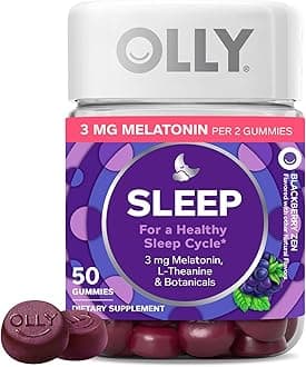 Restful Sleep Gummy Supplement with Melatonin & L-Theanine Chamomile, Blackberry Zen, 50 Gummies (25 Day Supply) Supports a Healthy Sleep Cycle* (Packaging May Vary)