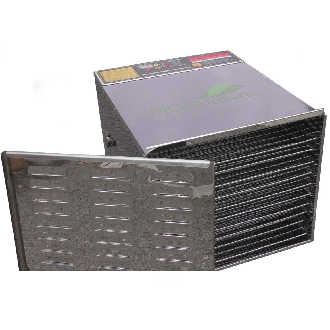 MOHumans dehydrator with 10 stainless steel grids.