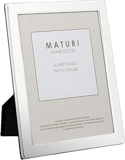 Maturi Silver Plated Photo Frame - Flat Edge Finish 3.5 x 5-inch (9 x 13cm)
