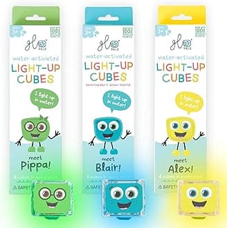 Water-Activated Light-Up Cubes Bundle for Sensory Play – 12 Pack (Extraordinary Earth) - Easter Basket Stuffers | Easter Toys for Kids