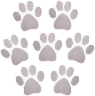 20 Pieces Non-slip Bathtub Stickers Adhesive Paw Print Bath Treads Non Slip Traction to Tubs Bathtub Stickers Adhesive Decals Anti-slip Appliques for Bath Tub Showers, Pools, Boats, Stairs (Gray)