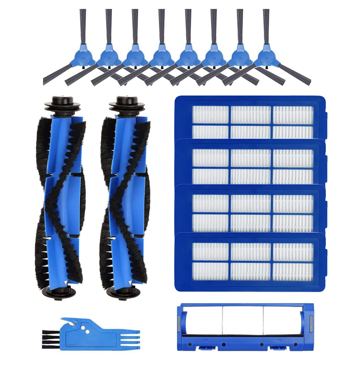 Replacement Parts for eufy RoboVac 11S Max 15C Max 25C Max 30C Max G30 G30 Edge G30 Hybrid G30 Verge G20 G20 Hybrid G15 G32 Pro Accessories Kit with Filter Side Brushes Roller Brush Main Brush Guard