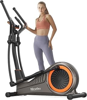 Elliptical Machine, Elliptical Exercise Machine for Home with Hyper-Quiet Magnetic Driving System, Elliptical Trainer with 15.5IN & 20IN Stride, 16 Resistance Levels, 500LBS Loading Capacity