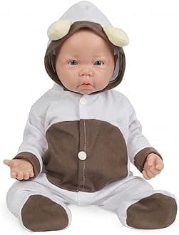 Vollence 17 inch Lifelike Reborn Silicone Baby Dolls Eyes Open Real Realistic Newborn Baby Dolls with Gift Box - Girl