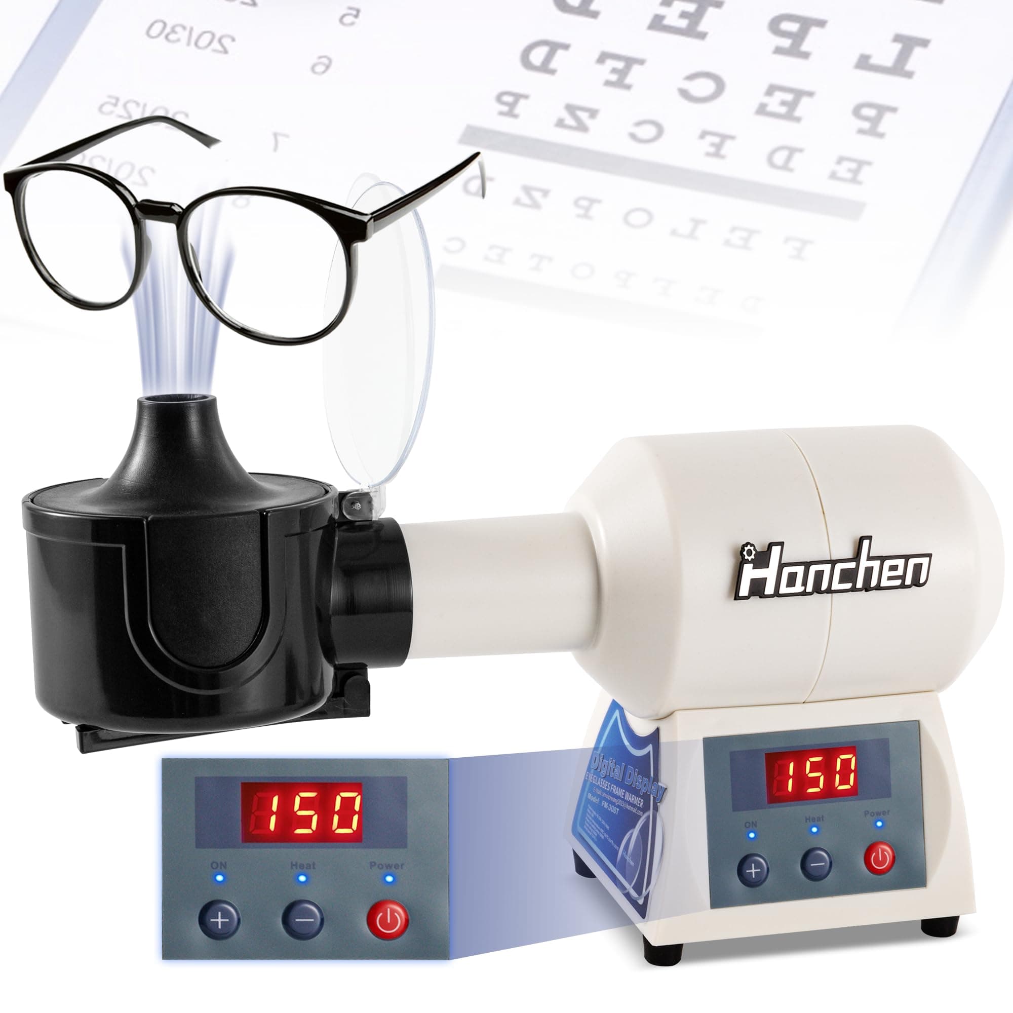 Hanchen Digital Display Optical Eyeglasses Frame Warmer Frame Heater Temperature Adjustable One Year Warranty (110v)