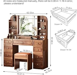 Makeup Vanity Desk with Mirror and LightSZT-54