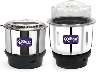 Mixer grinder Chutney Jar (250Ml, 400Ml) Suitable For Bajaj, jyothi, prestige, Preethi, Sumeet, Orient, croma, Jaipan, lifelong,rico, morophy richards Fit on 2 Lock & 4 Teeth Coupler